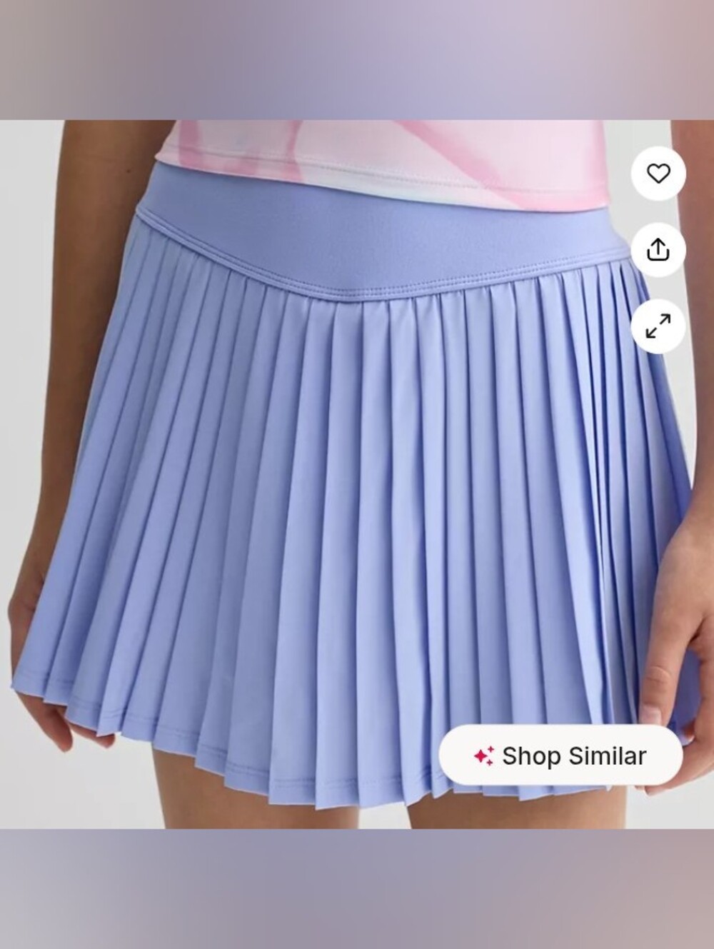 Tek Gear Girls Periwinkle Mini Pleated Skort